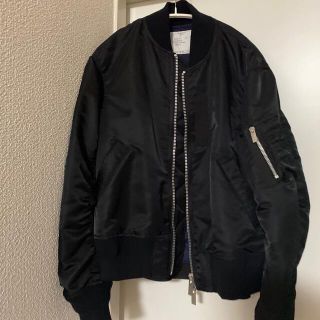 サカイ(sacai)のお値下げsacai ナイロンMa1ブルゾン　ブラック(ブルゾン)