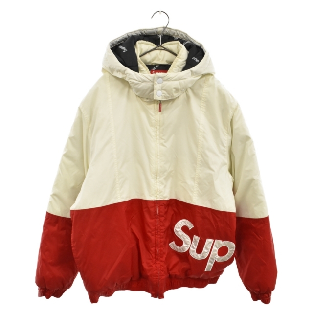 50センチ肩幅SUPREME シュプリーム 16AW SIDELINE SEIDE LOGO PARKA サイドラインサイドロゴパーカー ジップアップパーカージャケット ホワイト