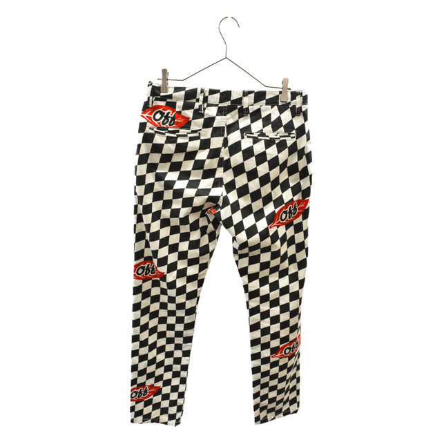 OFF-WHITE オフホワイト Checked stretch-cotton chinos