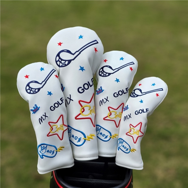 【当季新品4点セット】韓国バージョンのMXgolfゴルフクラブヘッドカバー白色