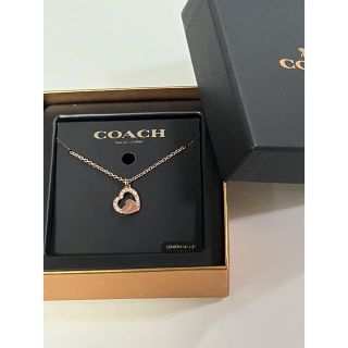 コーチ(COACH)の未使用保管品　コーチ　ハート　ロゴ　ネックレス 値下げ(ネックレス)