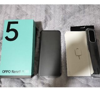 オッポ(OPPO)のOPPO Reno5 A A101OP シルバーブラック(スマートフォン本体)