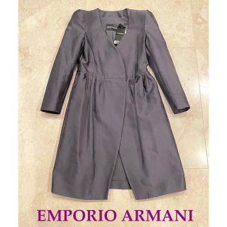 エンポリオアルマーニ(Emporio Armani)のセール　新品　EMPORIO ARMANI アルマーニ　ドレスコート　シルク(ロングコート)