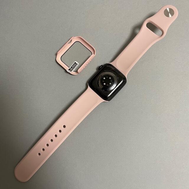 Apple Watch(アップルウォッチ)のAppleWatch アップルウォッチ バンド カバー 44mm ML 薄ピンク メンズの時計(ラバーベルト)の商品写真
