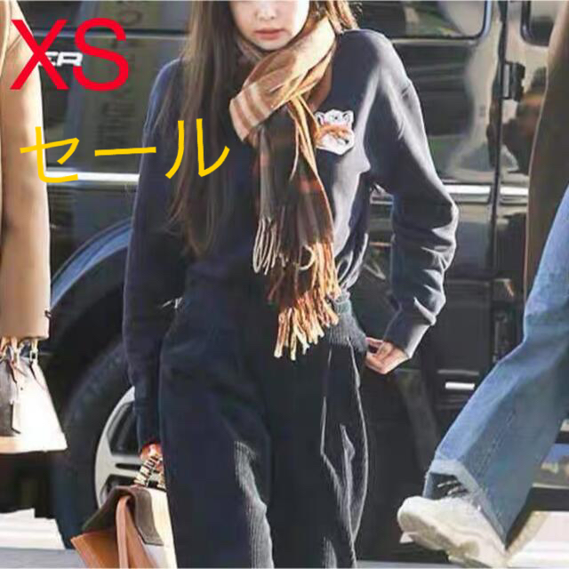 MAISON KITSUNEメゾンキツネ スウェットXSネイビーフォックスヘッド