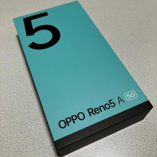 オッポ(OPPO)の【美品】OPPO Reno5 A A101OP シルバーブラック SIMフリー(スマートフォン本体)