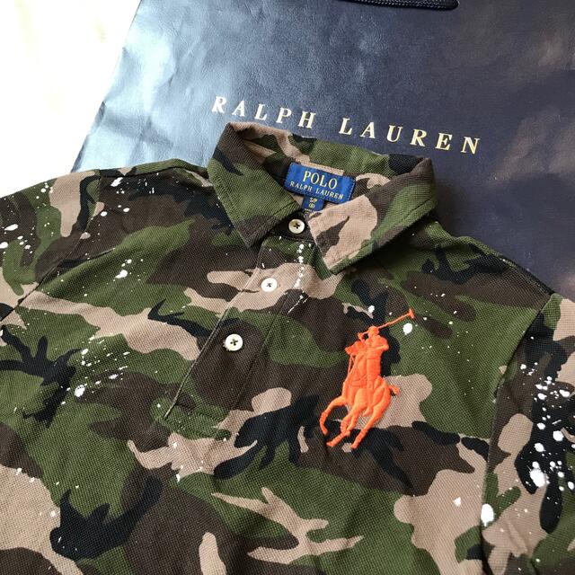 POLO RALPH LAUREN(ポロラルフローレン)の未使用　ポロシャツ　ラルフローレン　迷彩　ビッグポニー　S 130 140 相当 キッズ/ベビー/マタニティのキッズ服男の子用(90cm~)(Tシャツ/カットソー)の商品写真