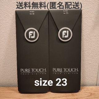 フットジョイ(FootJoy)のフットジョイ ピュアタッチ ホワイト ゴルフグローブ 2枚　size23(その他)