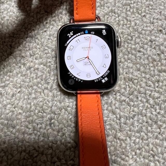 #082　Apple Watch エルメス　ルージュ 二重　アップルウォッチ