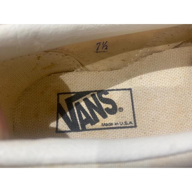 VANS(ヴァンズ)の90s USA製 VANS スリッポン 赤×白 チェッカー US7.5 新品 メンズの靴/シューズ(スニーカー)の商品写真