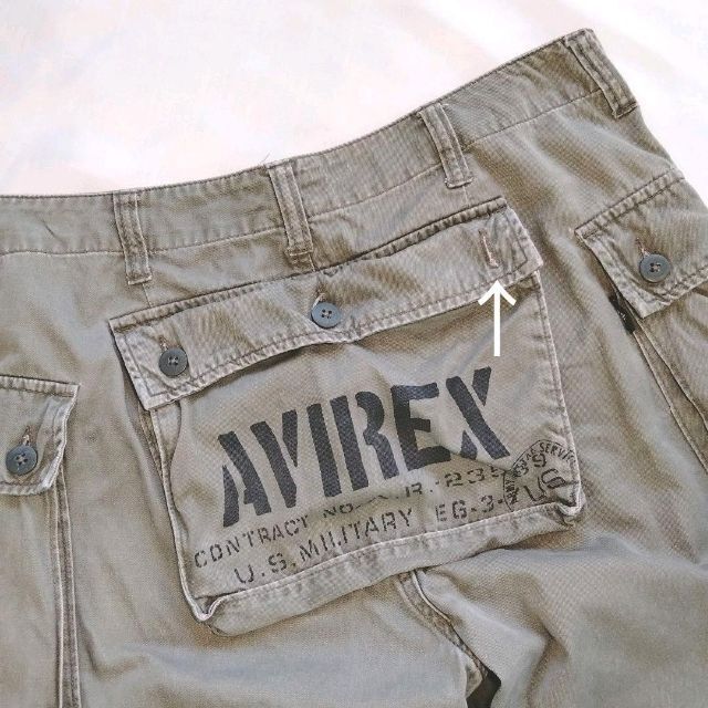AVIREX(アヴィレックス)のAVIREX　アビレックス　メンズ　ハーフパンツ　ミリタリー　アメカジ　サイズM メンズのパンツ(ワークパンツ/カーゴパンツ)の商品写真