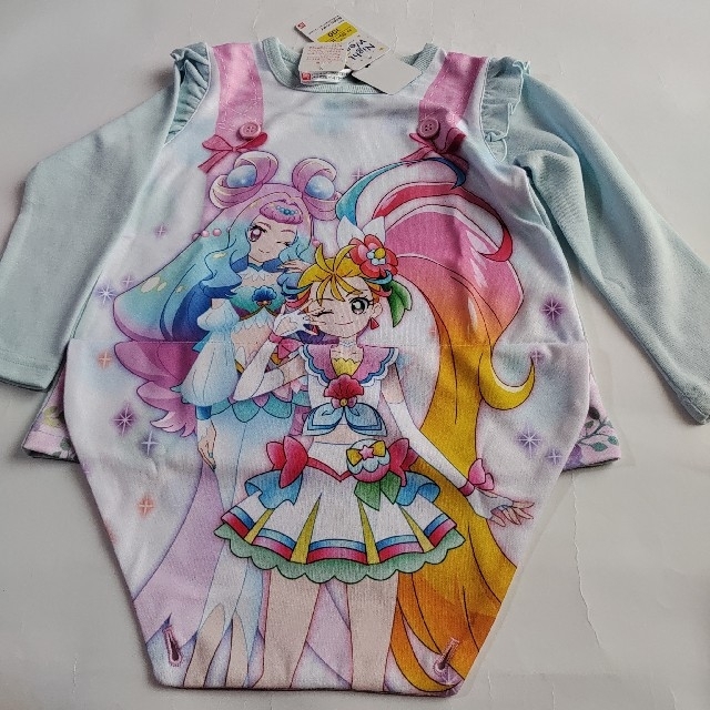 BANDAI(バンダイ)のトロピカルージュプリキュア プリキュア ゆめくりパジャマ サックス　100 キッズ/ベビー/マタニティのキッズ服女の子用(90cm~)(パジャマ)の商品写真