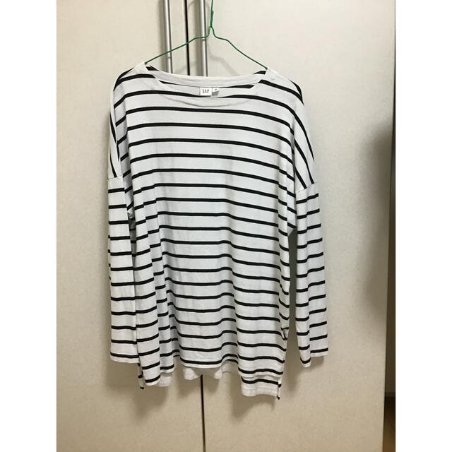 GAP(ギャップ)のGAP ボーダー カットソー 長袖 ボートネック レディースのトップス(Tシャツ(長袖/七分))の商品写真