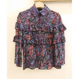 カレン ウォーカーKaren walker 花柄シルクトップス 定価42000円