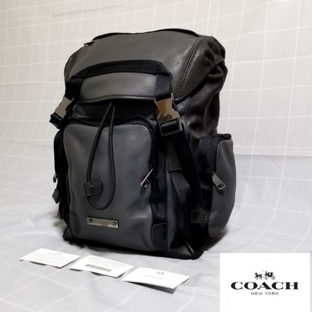 超美品・超COOL コーチ：COACH オールレザー リュック：容量大 ikpi.or.id