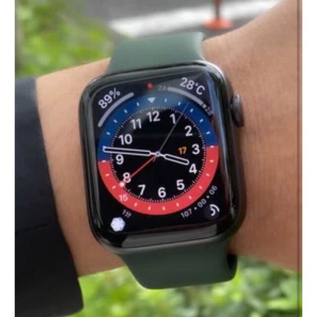 アップルウォッチ Apple Watch シリコン バンド グリーン ベルト L メンズの時計(ラバーベルト)の商品写真