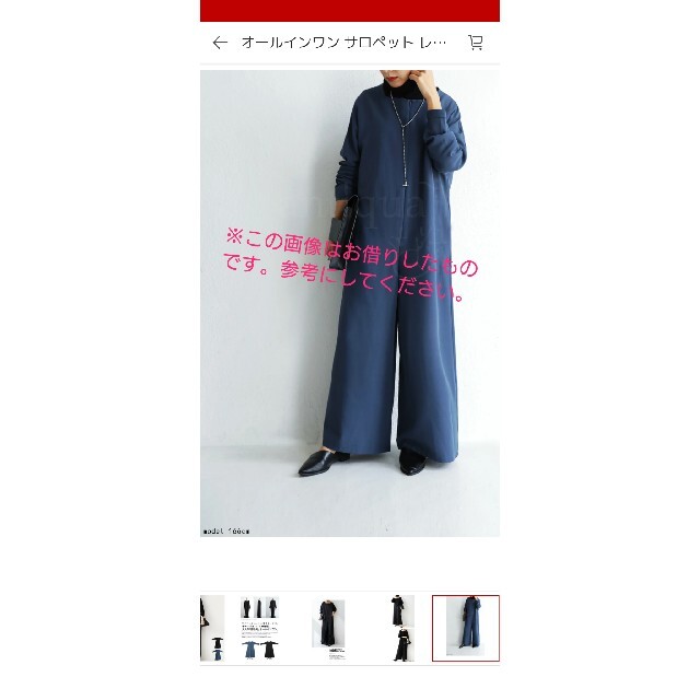 antiqua(アンティカ)のオールインワン　サロペット　長袖 レディースのパンツ(オールインワン)の商品写真