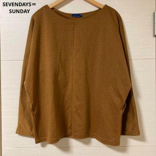 セブンデイズサンデイ(SEVENDAYS=SUNDAY)のSEVENDAYS＝SUNDAY 長袖 カットソー テラコッタ(カットソー(長袖/七分))