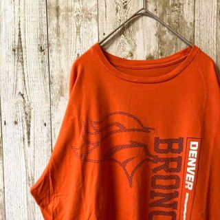 オーバーサイズ　ビッグシルエット　NFL　ブロンコス　Tシャツ　オレンジ色(Tシャツ/カットソー(半袖/袖なし))