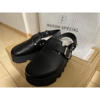 !更に値下げ!【MAISON SPECIAL】厚底サボサンダル 27.5 牛革(サンダル)