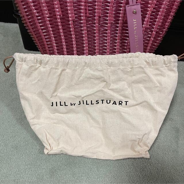 JILL by JILLSTUART(ジルバイジルスチュアート)のJILLby JILL STUART ビニール　カゴバッグ　ピンク　ラメ レディースのバッグ(かごバッグ/ストローバッグ)の商品写真