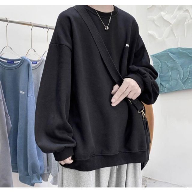 ワンポイント スウェット トレーナー ユニセックス 2XL ライトグレー 新品