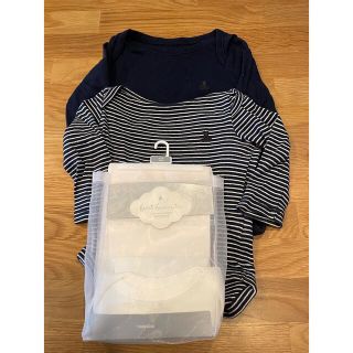 ベビーギャップ(babyGAP)のベビーギャップ　長袖　ロンパース　3枚セット　60(ロンパース)