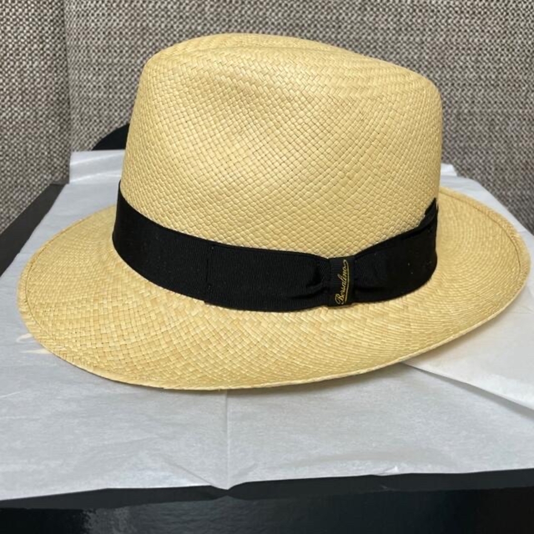 ボルサリーノ　Borsalino パナマハット　　麦わら帽子 ストローハット