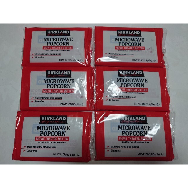 コストコ(コストコ)のコストコ KIRKLAND カークランド マイクロウェーブ ポップコーン 6袋 食品/飲料/酒の食品(菓子/デザート)の商品写真