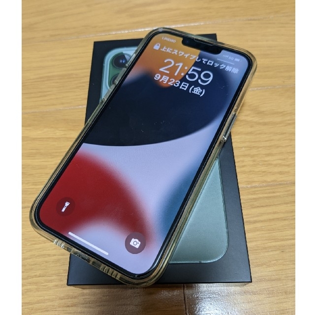 iPhone(アイフォーン)の値下げ iPhone13pro 128GB  アルパイングリーン 美品 スマホ/家電/カメラのスマートフォン/携帯電話(スマートフォン本体)の商品写真