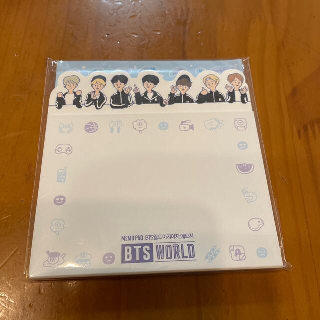 BTS WORLD メモパッド ＆ステッカーセット エンタメ/ホビーのタレントグッズ(アイドルグッズ)の商品写真