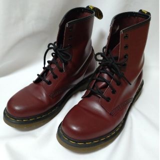 Dr.Martens　ドクターマーチン ショートブーツ -　チェリーレッド(ブーツ)