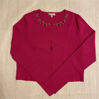 トッカ(TOCCA)のTOCCA ♡ ビジュー付きボレロ　XS チェリー色(ボレロ)