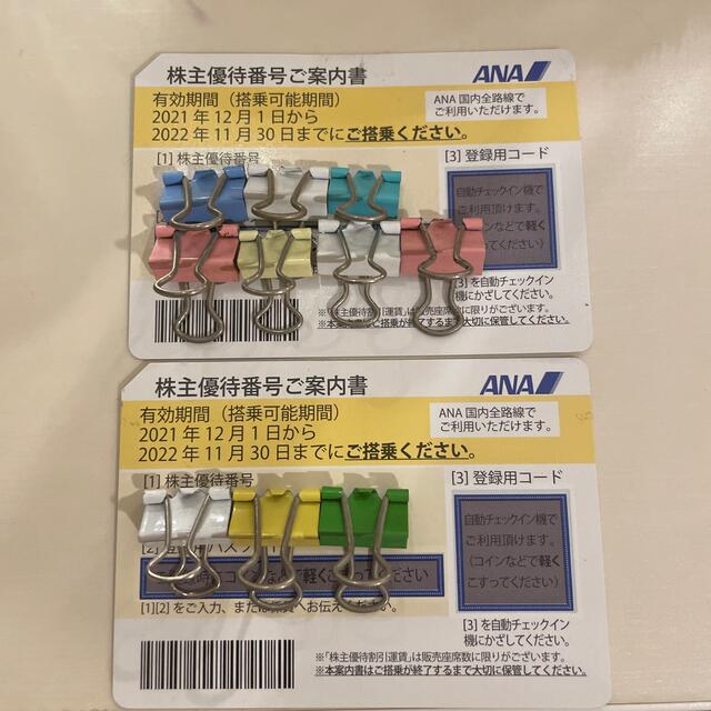 ANA(全日本空輸)(エーエヌエー(ゼンニッポンクウユ))のANA株主優待　×2 チケットの優待券/割引券(その他)の商品写真