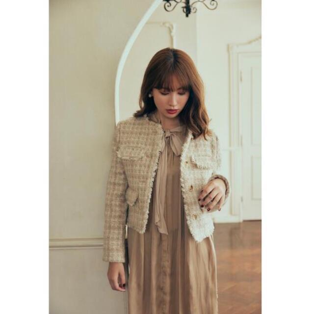 Her lip to - herlipto Wool-Blend Fancy Tweed Jacketの+solo