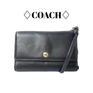 【美品】OLD COACH オールドコーチ ショルダーウォレット　水色