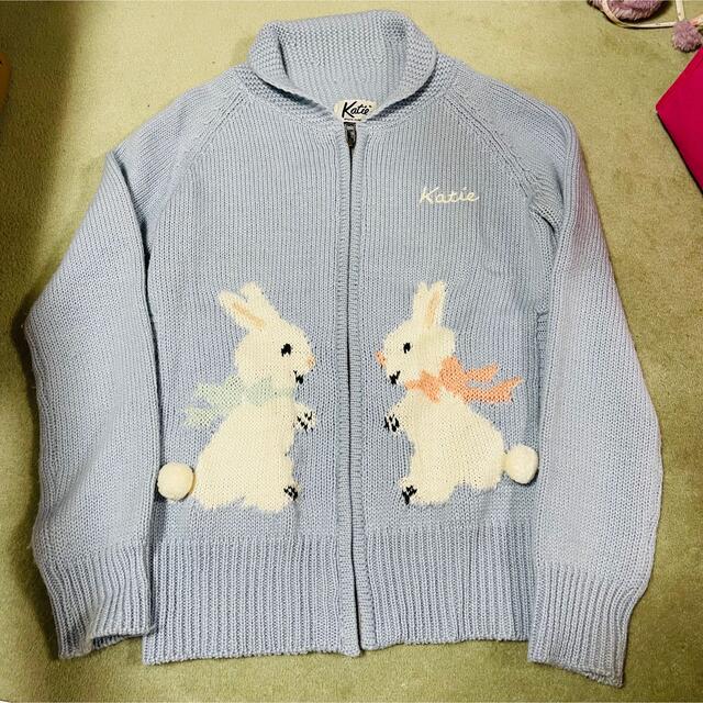 Katie - Katie うさぎ ニットカウチンの通販 by MY's shop Katie - Katie うさぎ ニットカウチンの通販 by MY's shop