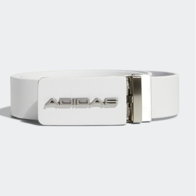 adidas(アディダス)のアディダス　ベルト　白　ゴルフ　メタリックロゴ　無段階調節ベルト スポーツ/アウトドアのゴルフ(ウエア)の商品写真
