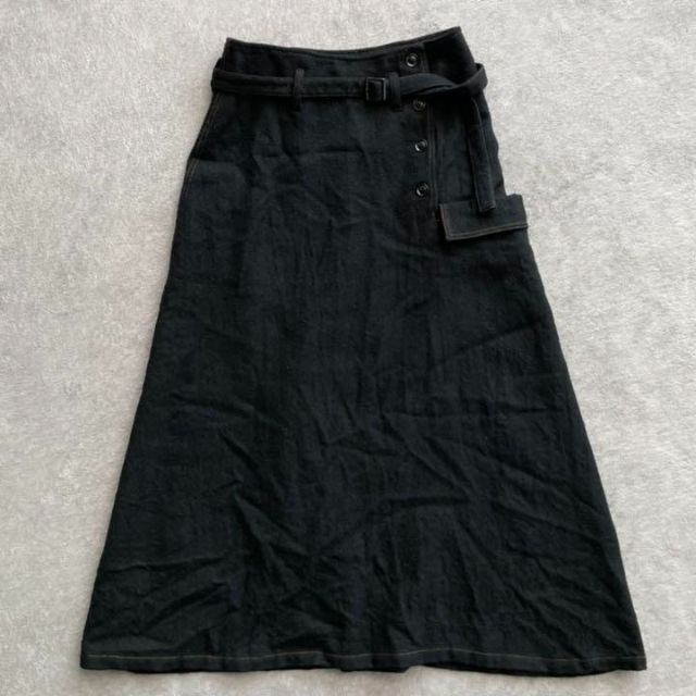 Y's(ワイズ)の2021AW Y's ワイズ ヨウジヤマモト ウールツイル ベルト スカート 2 レディースのスカート(ロングスカート)の商品写真