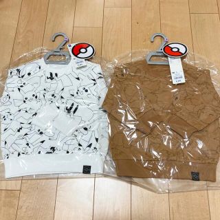 ポケモン(ポケモン)の新品・タグ付き◎ポケモン イーブイ  ピカチュウ トレーナーセット(Tシャツ/カットソー)