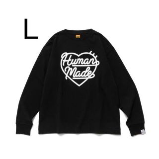 ヒューマンメイド(HUMAN MADE)のLサイズ ヒューマンメイド　HEART L/S T-SHIRT ブラック　黒(Tシャツ/カットソー(七分/長袖))