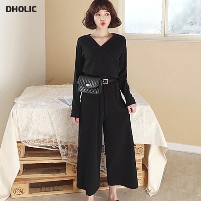 dholic(ディーホリック)のDHOLIC オールインワン ブラック レディースのパンツ(オールインワン)の商品写真