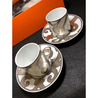 Hermes - エルメス ガダルキヴィール プラチナ カップ&ソーサー2客