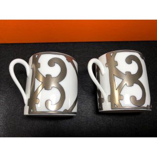 Hermes - エルメス ガダルキヴィール プラチナ カップ&ソーサー2客