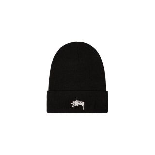 ステューシー(STUSSY)のコラボアイテムstussy × Nike logo black beanie(ニット帽/ビーニー)