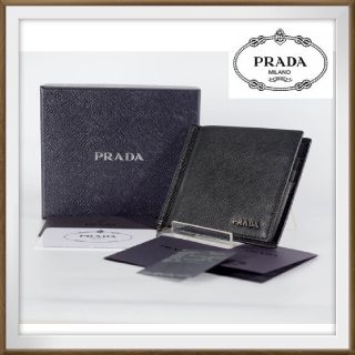 プラダ(PRADA)のくろすけ様 c54 新品ギャランティ付 プラダ マネークリップ  2MN077(マネークリップ)