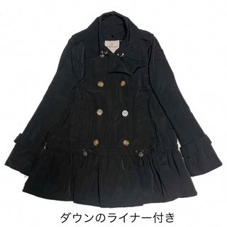 モンクレール(MONCLER)のモンクレール 黒 ダウンライナー付き スプリングコート ALEET(スプリングコート)