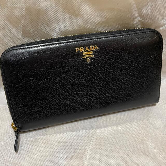 値下げ！PRADA★プラダ　レザー　ラウンドファスナー　財布