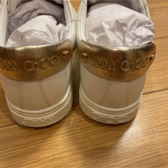 JIMMY CHOO(ジミーチュウ)のRome/F  カーフレザー メタリックナッパレザー・ローカット スニーカー レディースの靴/シューズ(スニーカー)の商品写真