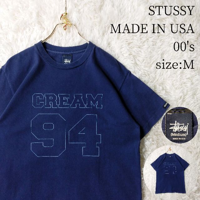 STUSSY - 【レア】ステューシー カスタメイド 半袖Tシャツ 紺タグ